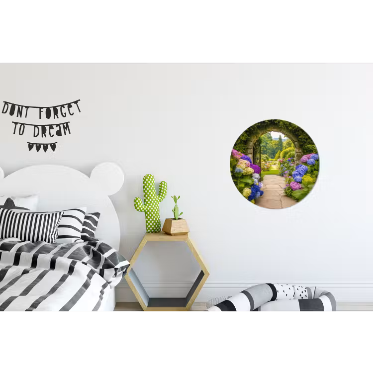 Wandcirkel - Aluminium - Doorkijk - Poort - Hortensia - Bloementuin — 5