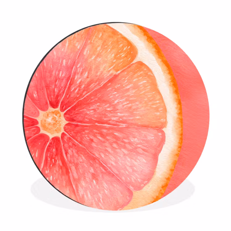 Wandcirkel - Aluminium - Grapefruit - Roze - Levendig — 1