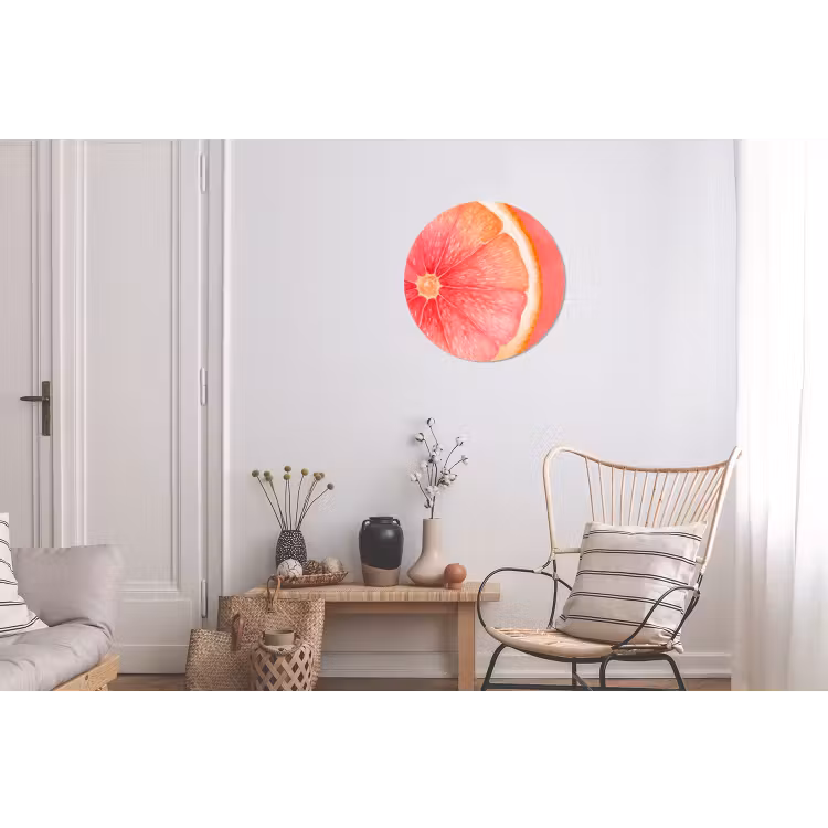 Wandcirkel - Aluminium - Grapefruit - Roze - Levendig — 2