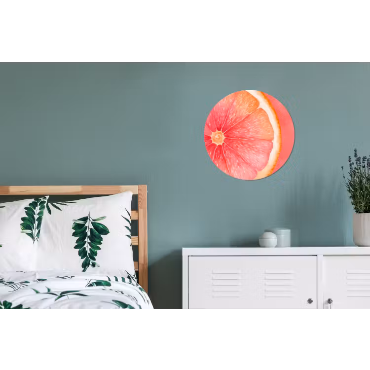 Wandcirkel - Aluminium - Grapefruit - Roze - Levendig — 4