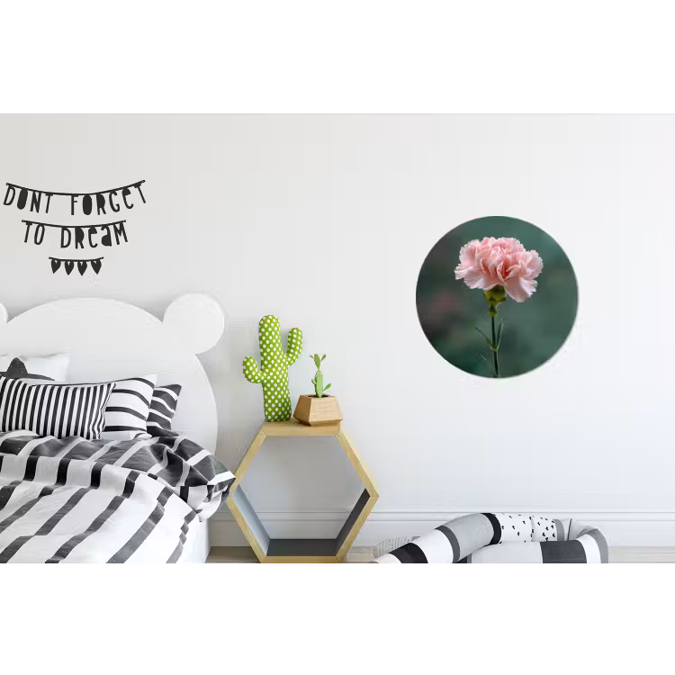 Wandcirkel - Aluminium - Anjer - Roze - Bloemblaadjes — 5
