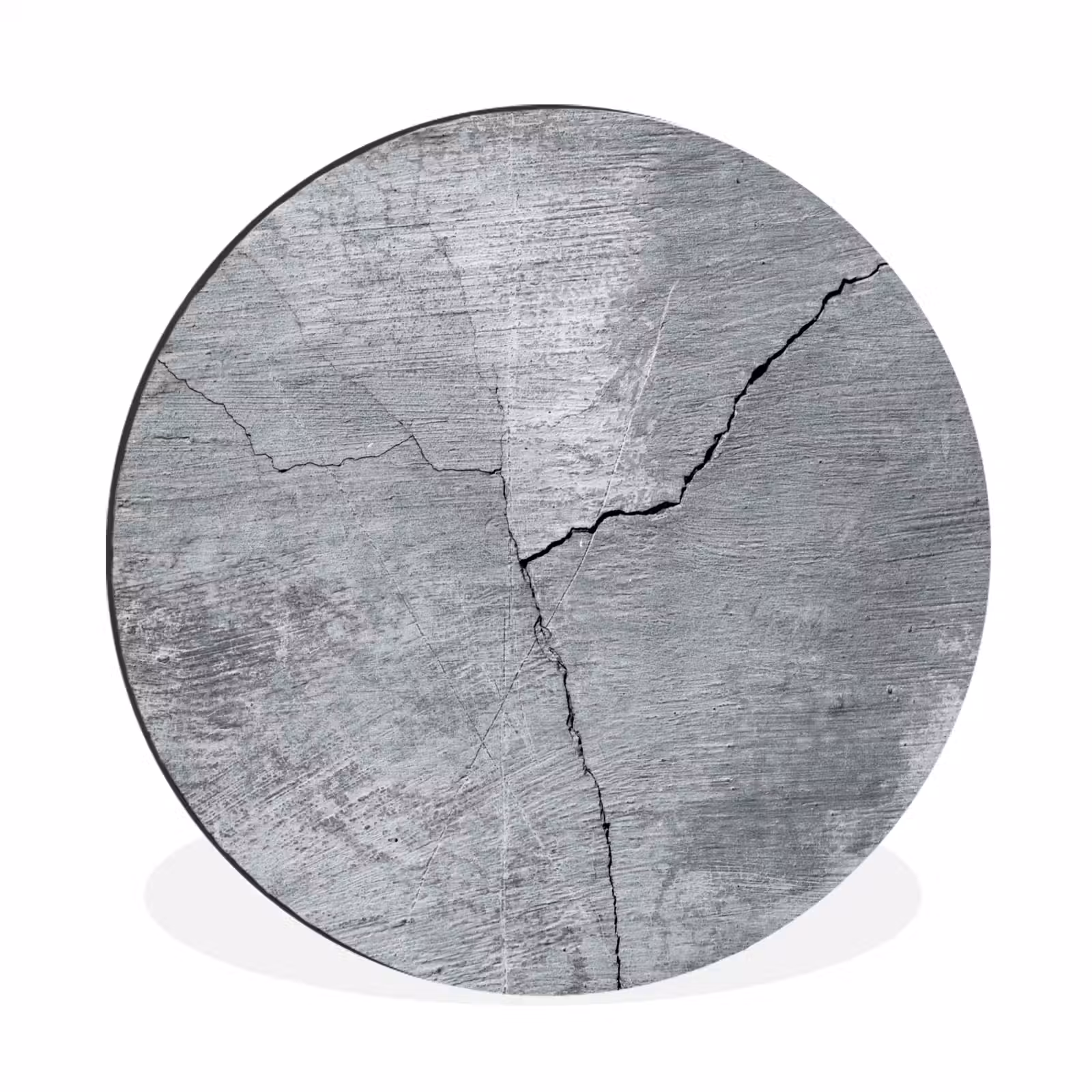 Wandcirkel - Aluminium - Beton - Grijs - Scheur — 1
