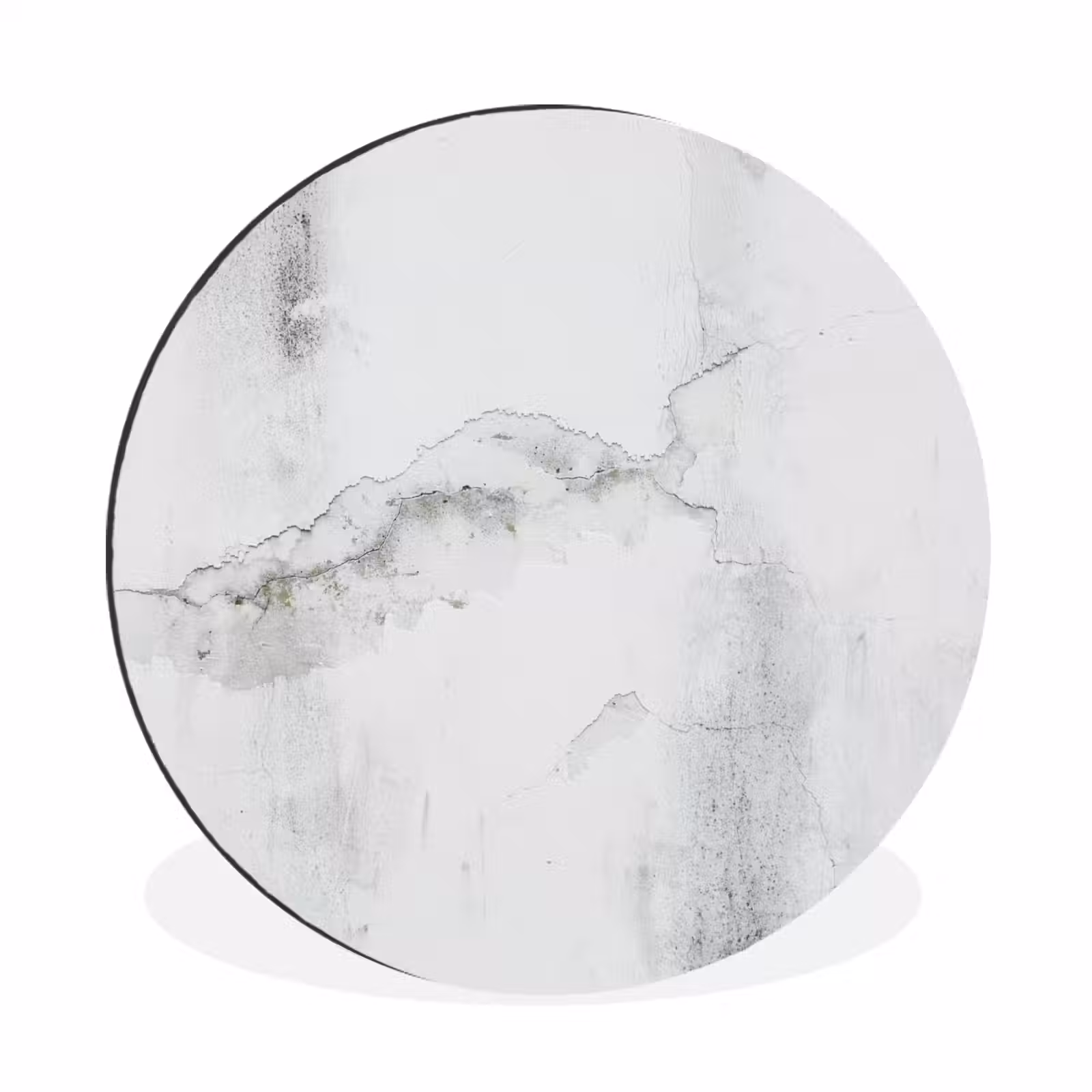 Wandcirkel - Aluminium - Beton - Grijs - Wit — 1