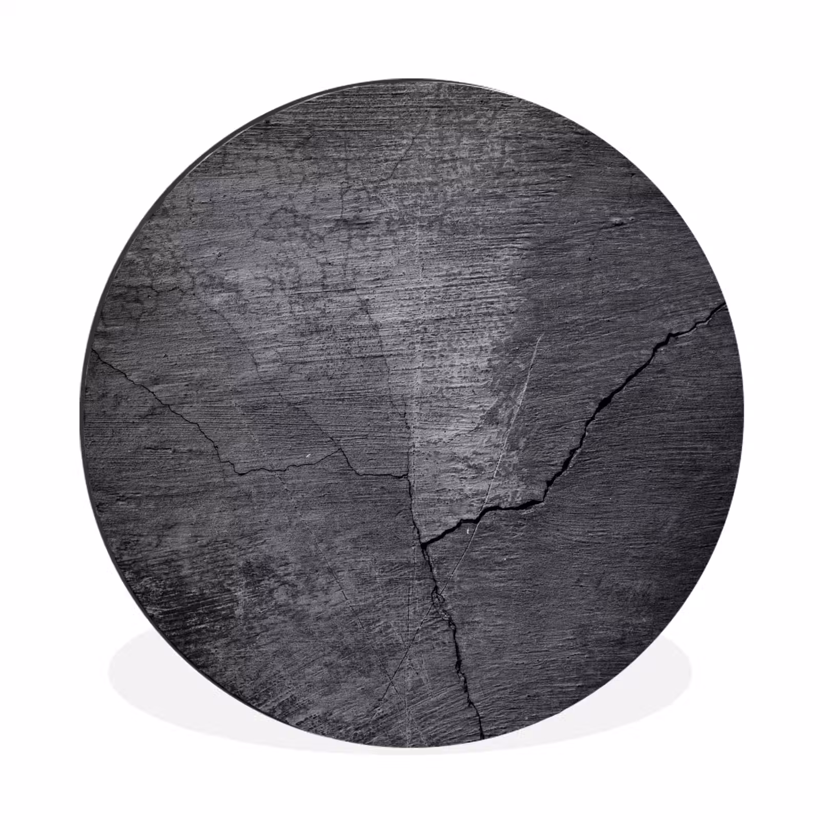 Wandcirkel - Aluminium - Beton - Zwart - Scheur — 1
