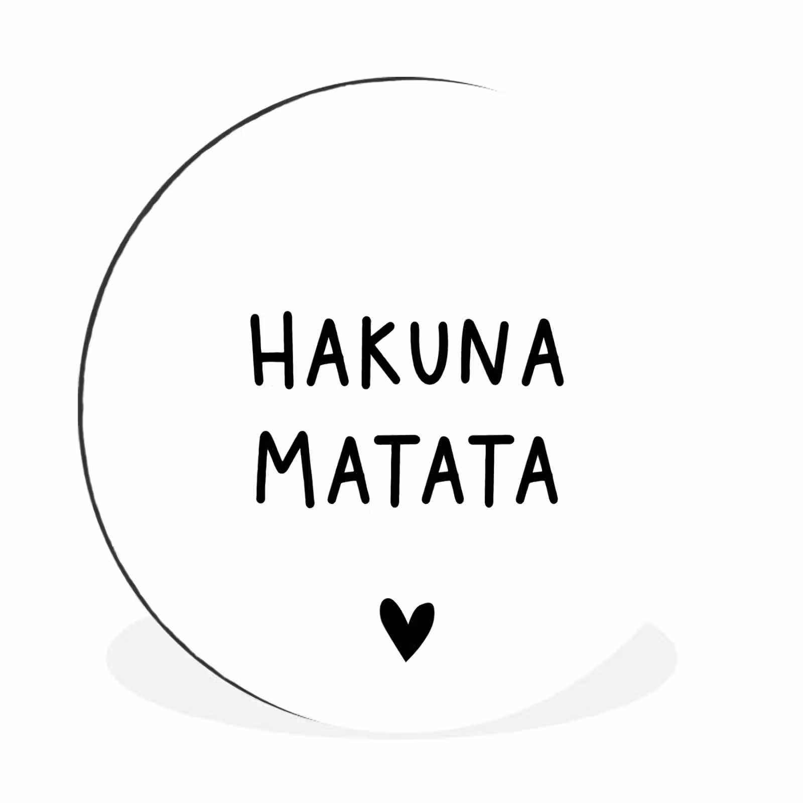 Wandcirkel - Aluminium - Hakuna matata - Spreuken - Quotes — 1