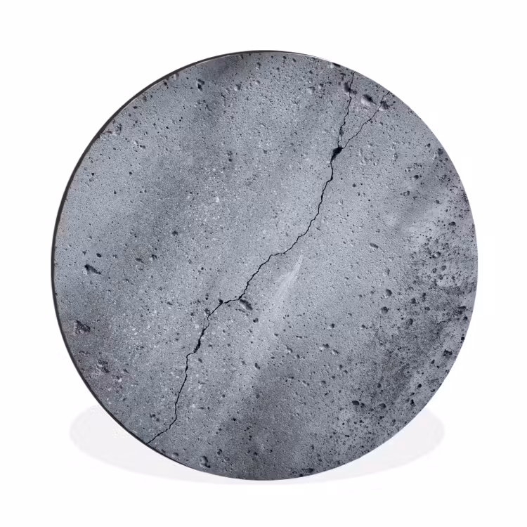 Wandcirkel - Aluminium - Beton - Grijs - Scheur — 1