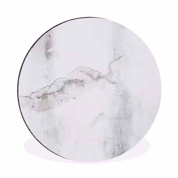 Wandcirkel - Aluminium - Beton - Grijs - Wit — 1