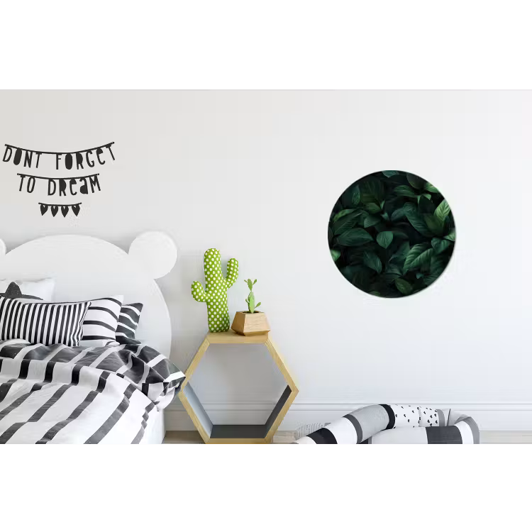 Wandcirkel - Aluminium - Bladeren - Ovaal - Groen - Nerven — 5