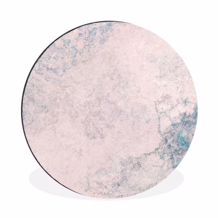 Wandcirkel - Aluminium - Cement - Beton - Retro - Industrieel - Wit - Blauw — 1