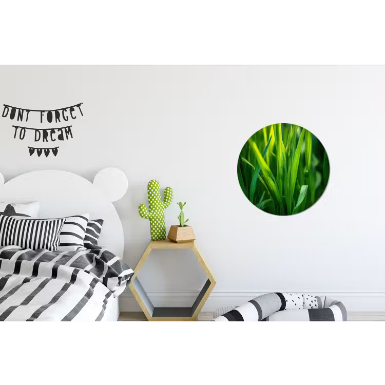Wandcirkel - Aluminium - Grassprieten - Lichtinval - Groen — 5