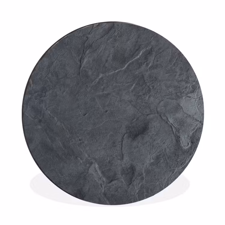 Wandcirkel - Aluminium - Grijs - Beton - Leisteen - Structuur - Retro — 1