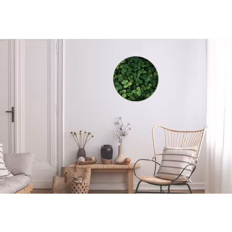 Wandcirkel - Aluminium - Groen - Bladeren - Kartel - Zonlicht — 2