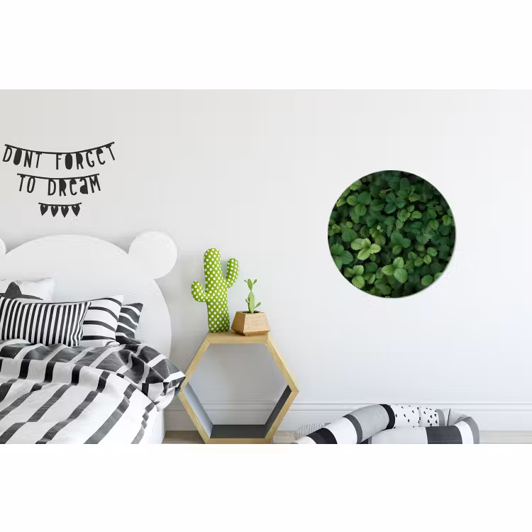 Wandcirkel - Aluminium - Groen - Bladeren - Kartel - Zonlicht — 5