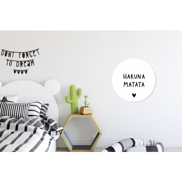 Wandcirkel - Aluminium - Hakuna matata - Spreuken - Quotes — 5