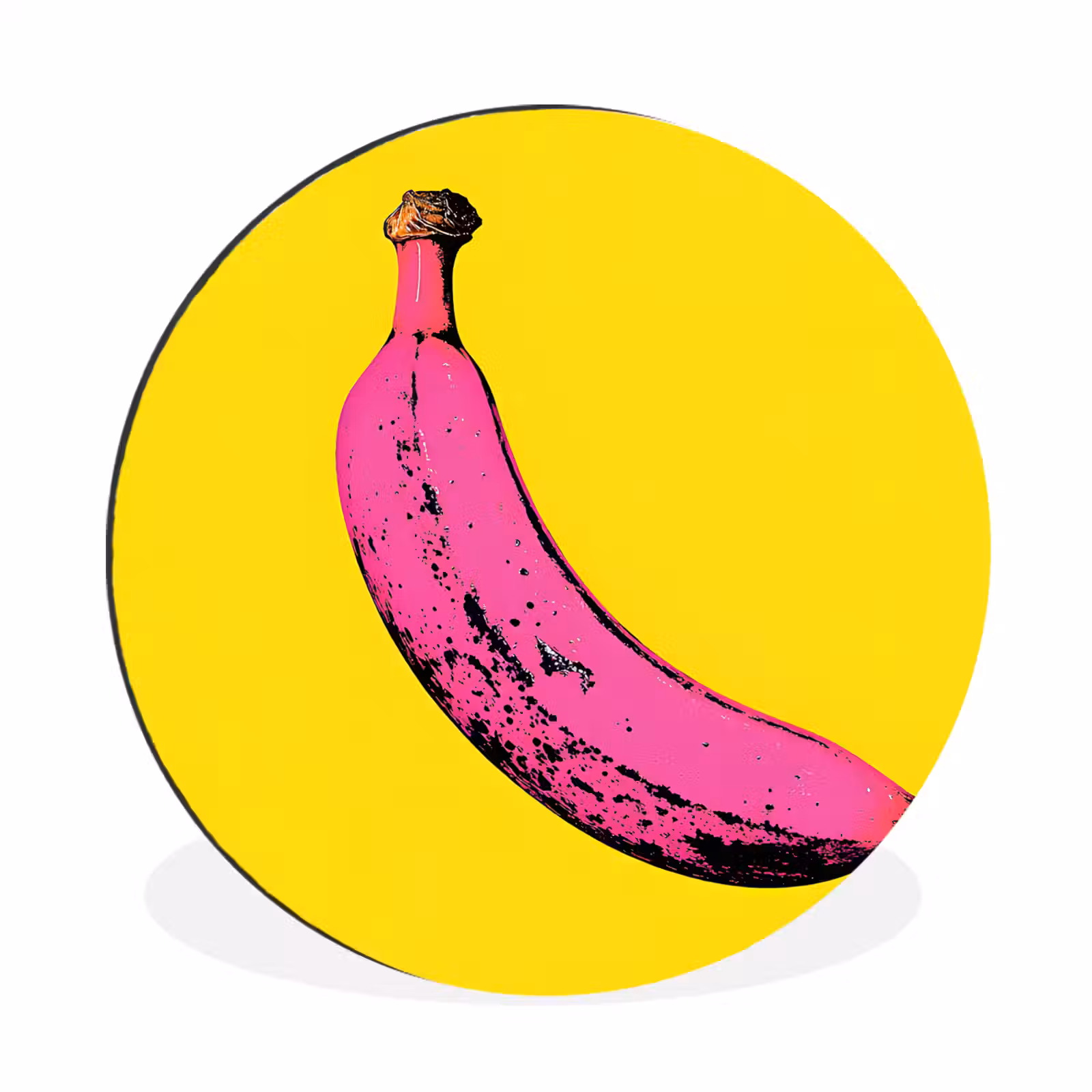 Wandcirkel - Aluminium - Banaan - Grafisch - Geel — 1