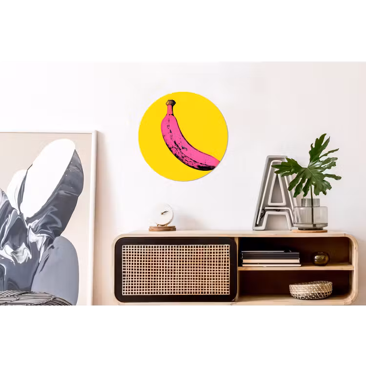 Wandcirkel - Aluminium - Banaan - Grafisch - Geel — 3