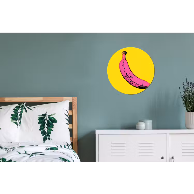 Wandcirkel - Aluminium - Banaan - Grafisch - Geel — 4