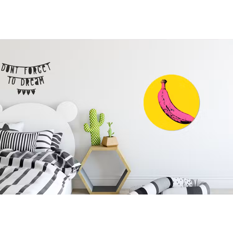 Wandcirkel - Aluminium - Banaan - Grafisch - Geel — 5