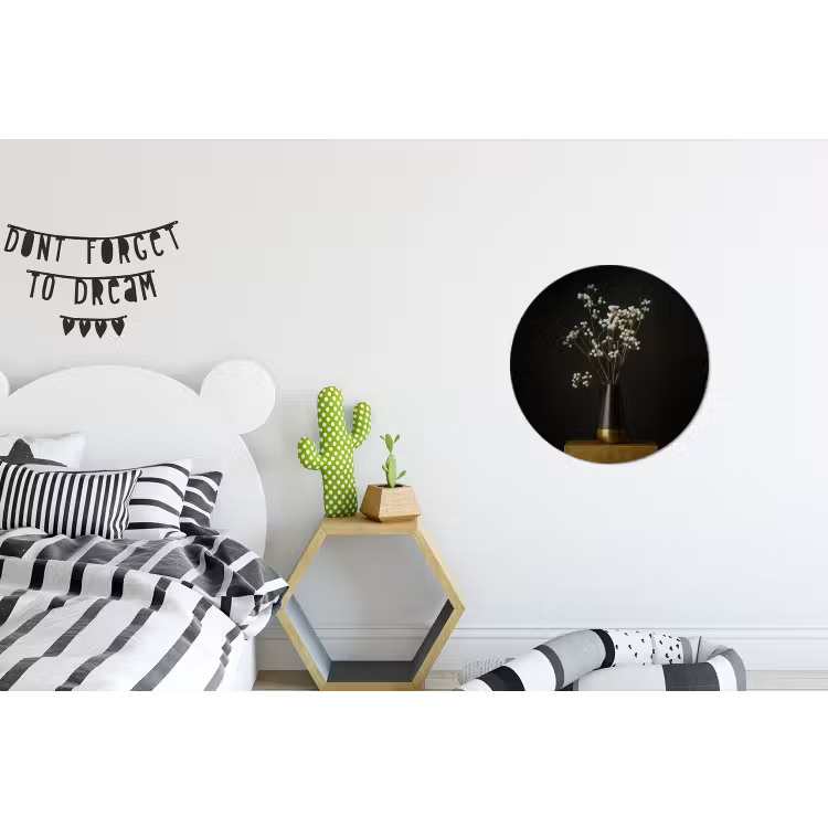 Wandcirkel - Aluminium - Bloembollen - Wit - Vaas - Minimalistisch — 5