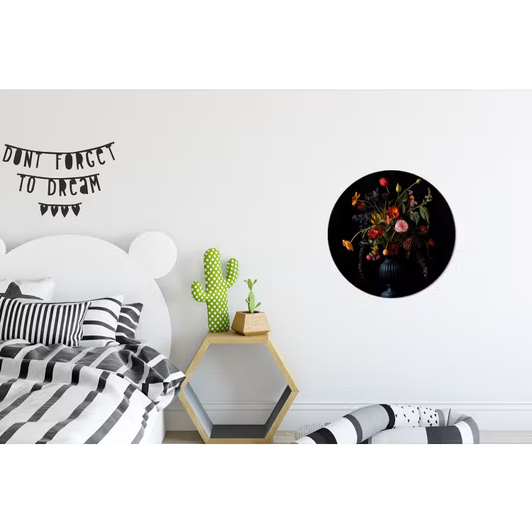 Wandcirkel - Aluminium - Bloemen - Bessen - Klassiek — 5