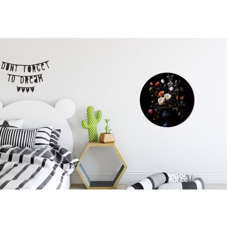 Wandcirkel - Aluminium - Bloemstuk - Vaas - Zwart — 5