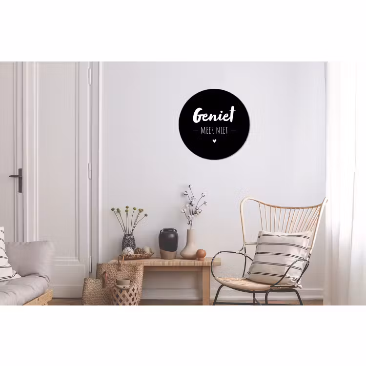 Wandcirkel - Aluminium - Geniet meer niet - Quotes - Genieten - Tekst — 2