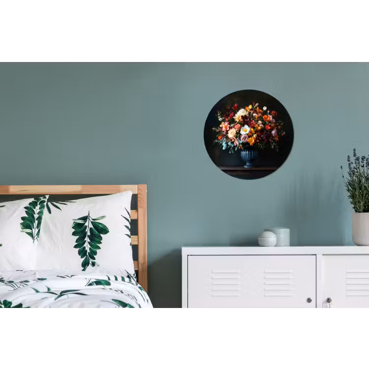 Wandcirkel - Aluminium - Groot - Bloemen - Vaas - Boeket — 4