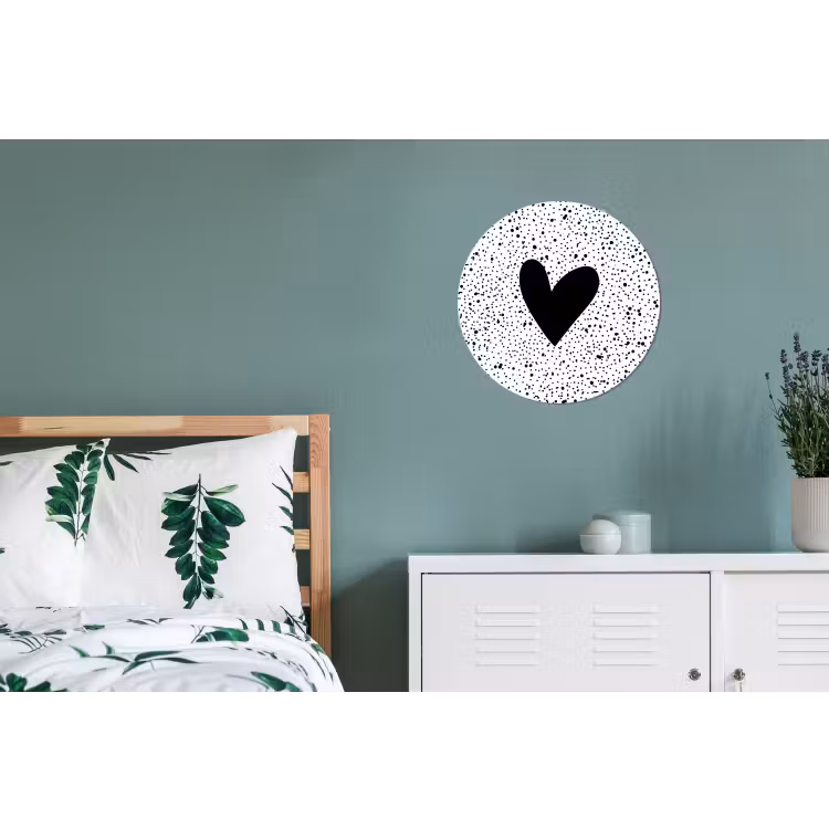 Wandcirkel - Aluminium - Hartje - Design - Wit — 4
