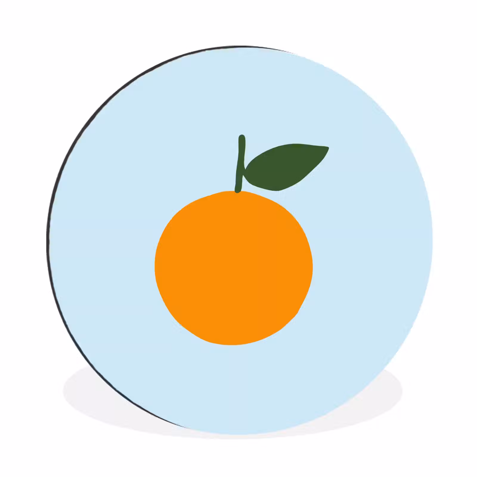 Wandcirkel - Aluminium - Fruit - Sinaasappel - Oranje — 1