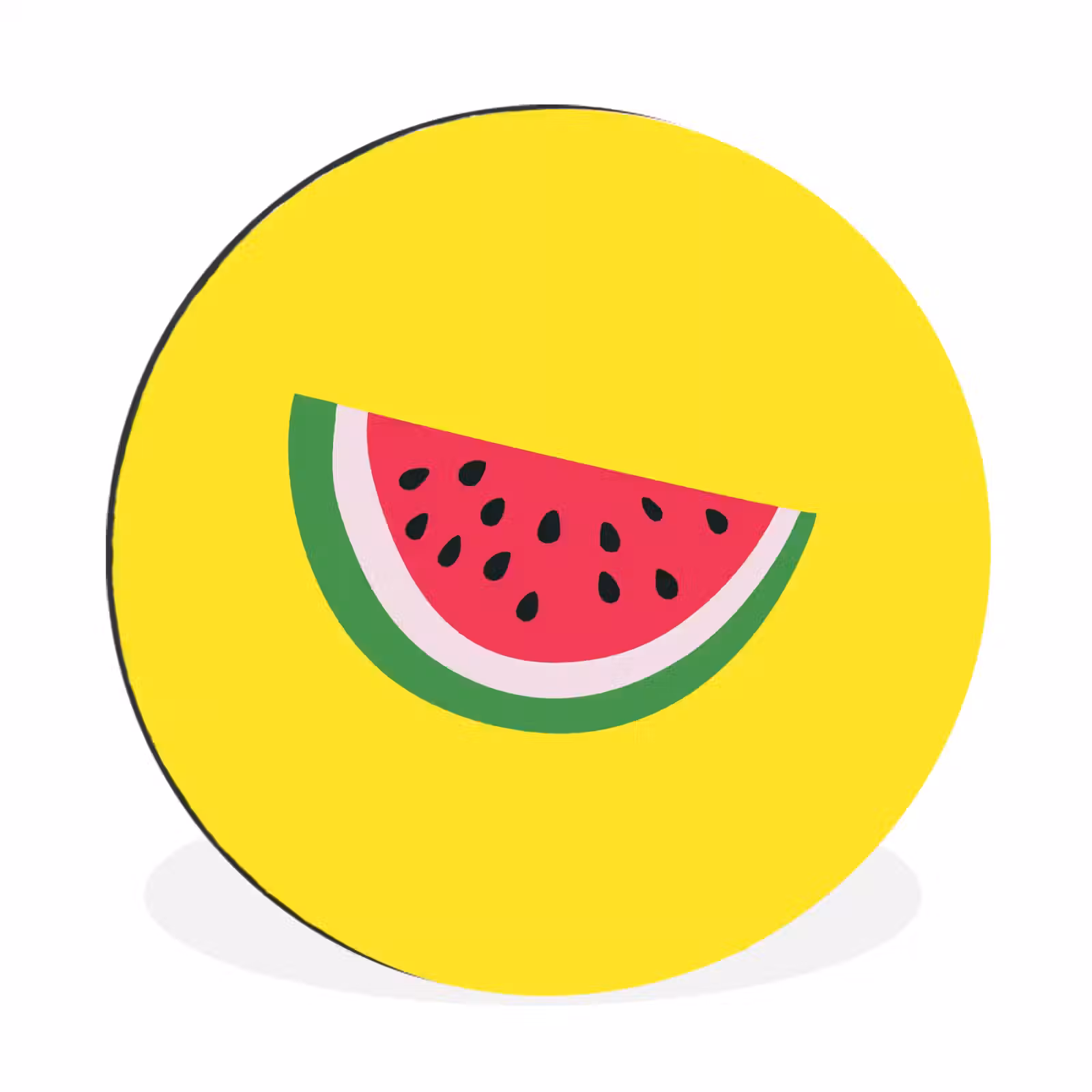 Wandcirkel - Aluminium - Fruit - Watermeloen - Geel — 1