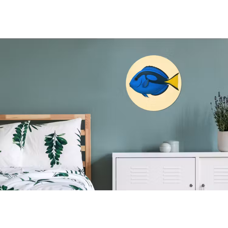 Wandcirkel - Aluminium - Blauw - Dory - Vis - Staartvin — 4