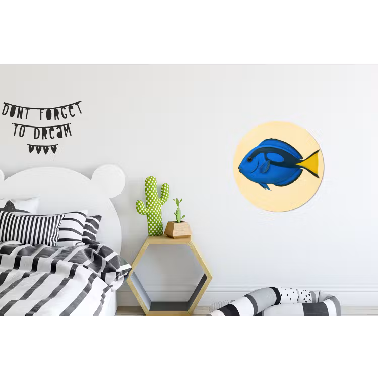 Wandcirkel - Aluminium - Blauw - Dory - Vis - Staartvin — 5