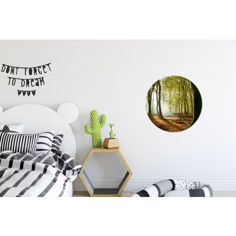 Wandcirkel - Aluminium - Bos - Zon - Seizoenen - Landschap — 5