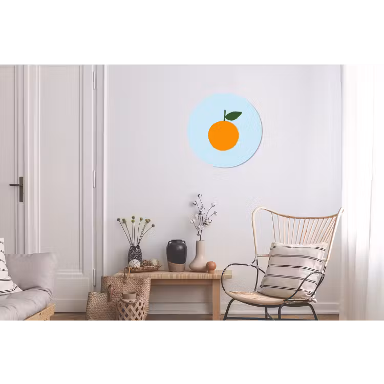 Wandcirkel - Aluminium - Fruit - Sinaasappel - Oranje — 2
