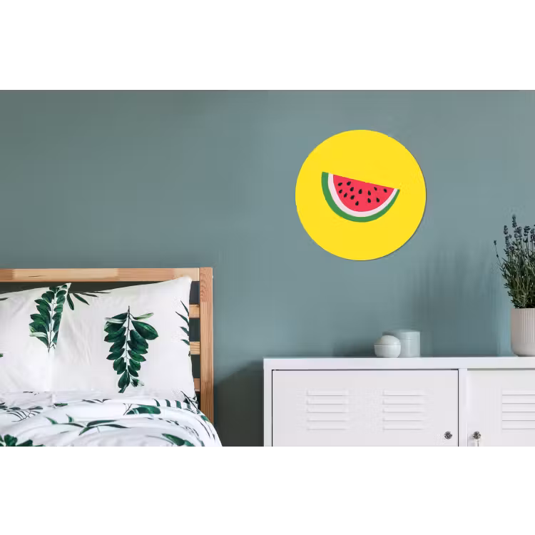 Wandcirkel - Aluminium - Fruit - Watermeloen - Geel — 4