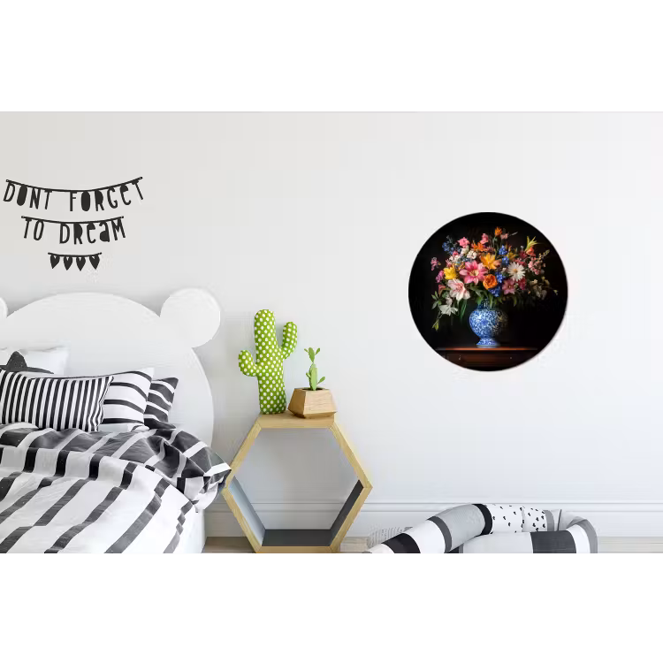 Wandcirkel - Aluminium - Kleur - Vaas - Bloemen - Boeket — 5