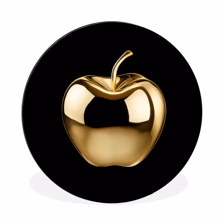 Wandcirkel - Aluminium - Appel - Goud - Chrome - Zwart — 1
