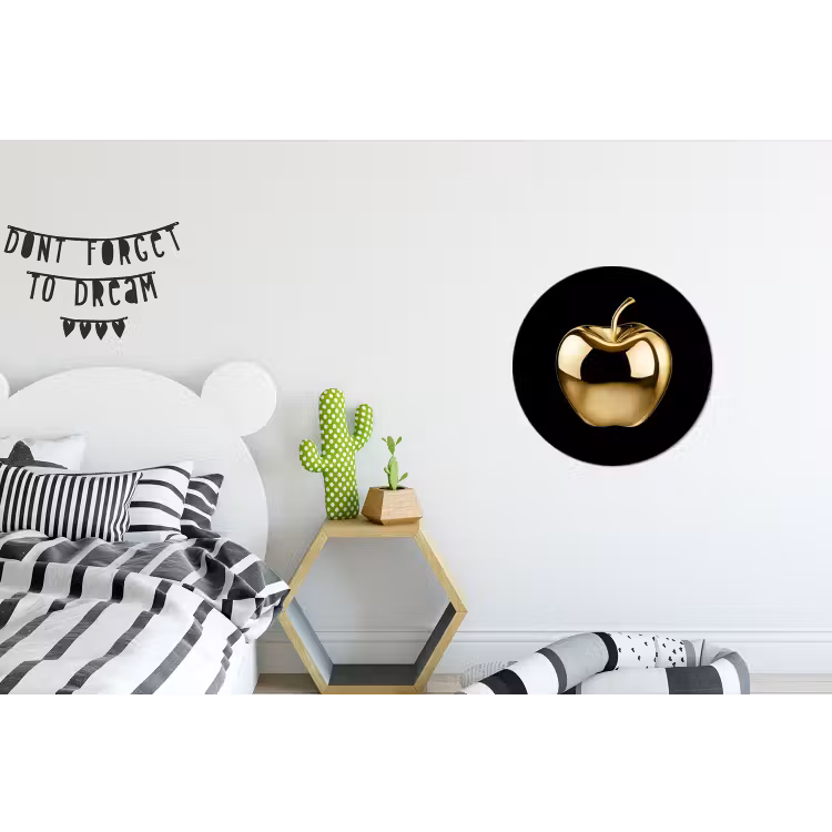 Wandcirkel - Aluminium - Appel - Goud - Chrome - Zwart — 5