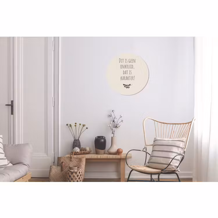 Wandcirkel - Aluminium - Bruin - Minimalistisch - Quote - Zomer — 2