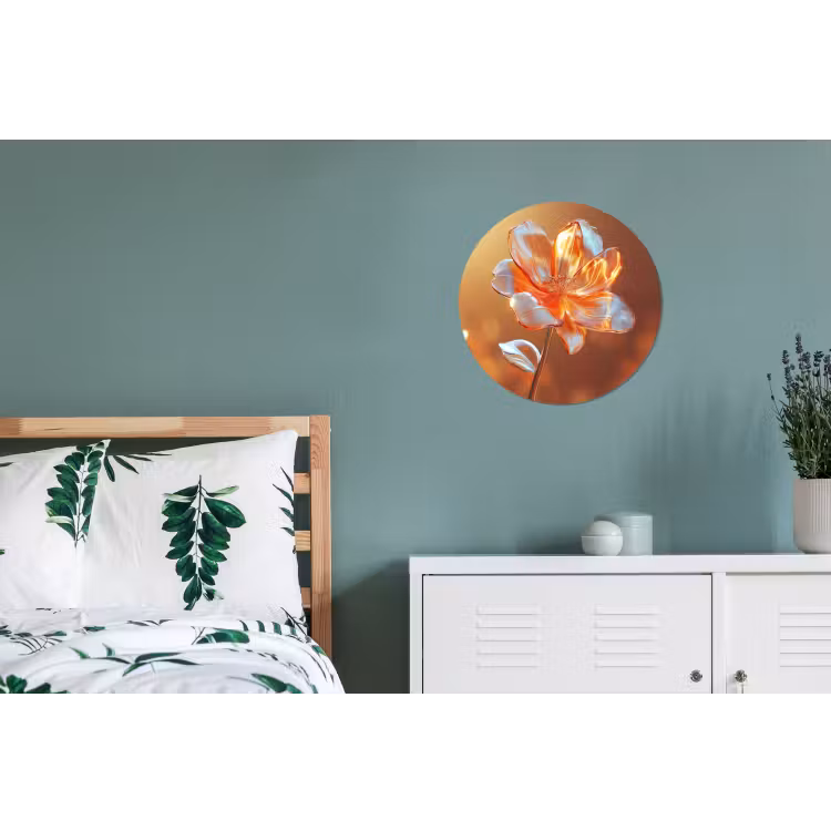 Wandcirkel - Aluminium - Glazen - Bloem - Zonlicht — 4