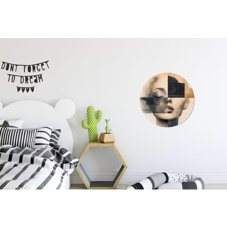 Wandcirkel - Aluminium - Goud - Vrouw - Rechthoeken — 5