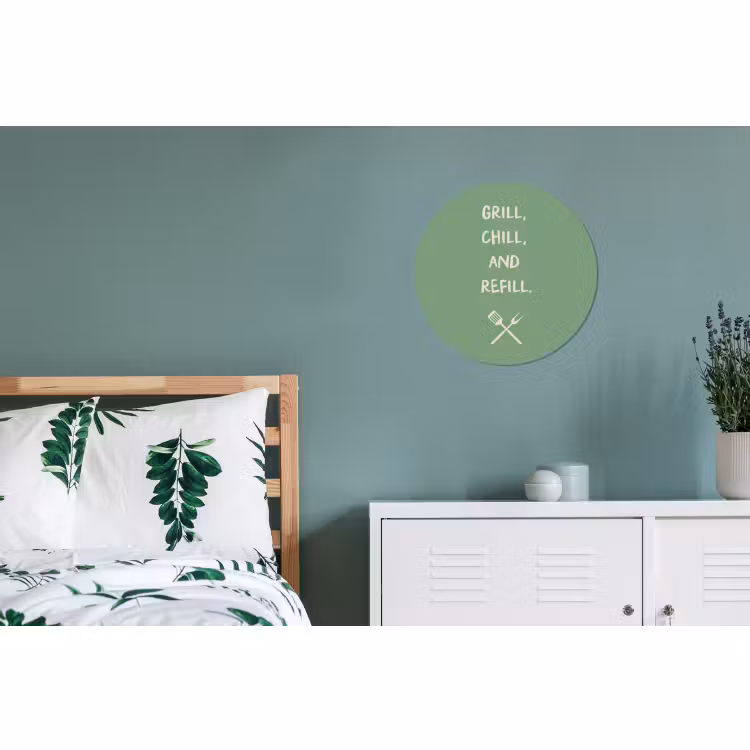 Wandcirkel - Aluminium - Grill - Groen - Zomer - Quote — 4