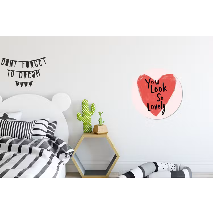 Wandcirkel - Aluminium - Hart - Rood - Valentijn — 5