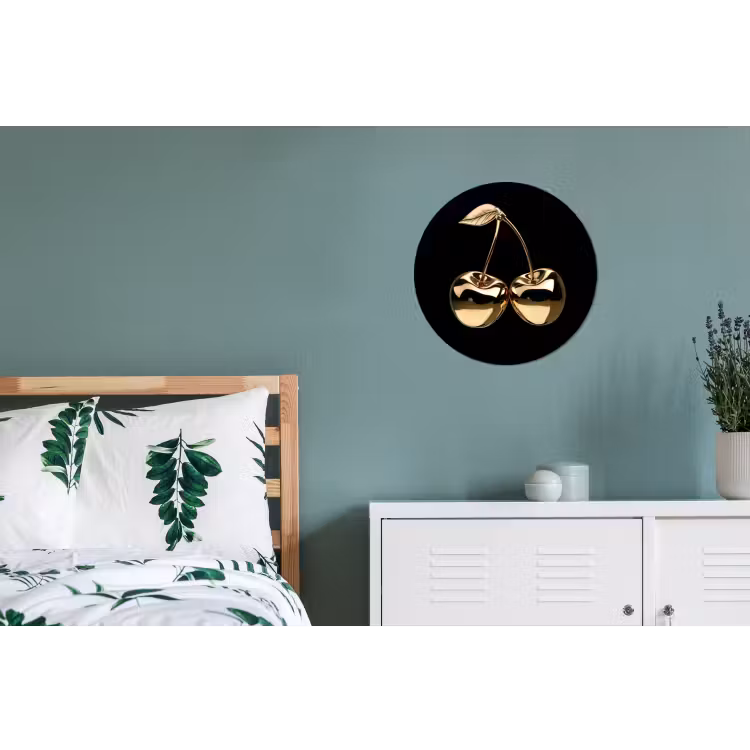 Wandcirkel - Aluminium - Kersen - Zwart - Goud - Chrome — 4