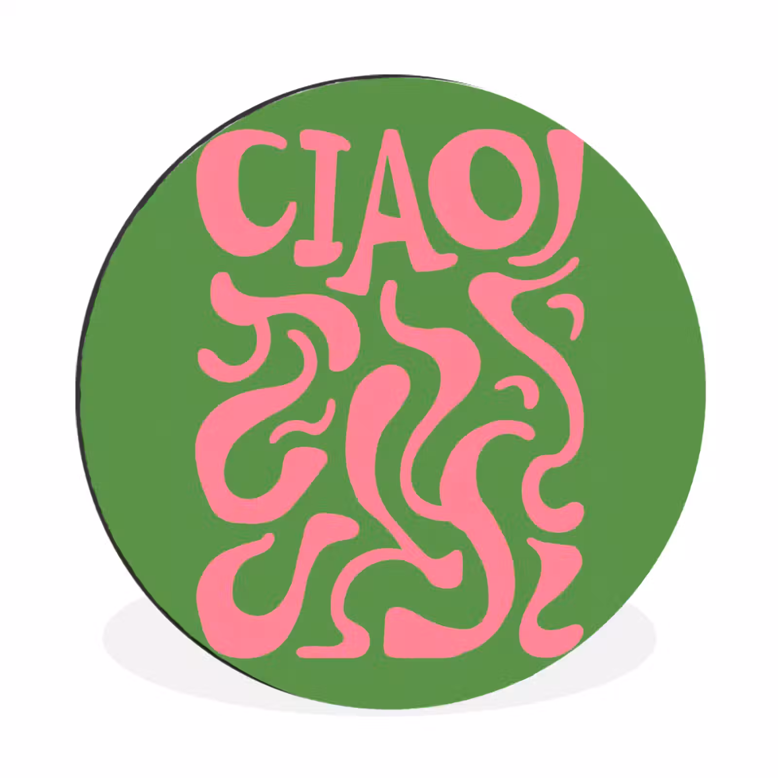 Wandcirkel - Aluminium - Abstract - Roze - Ciao - Vormen — 1