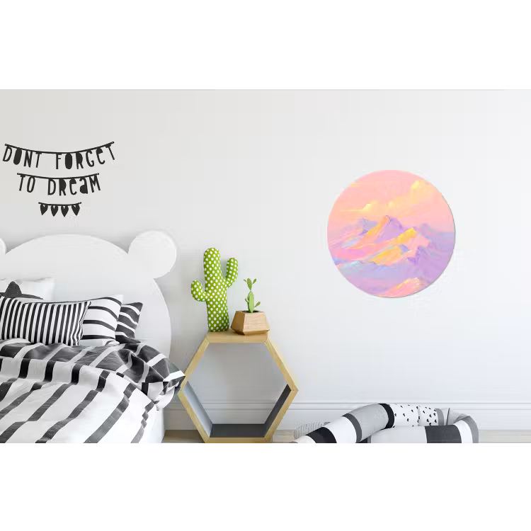 Wandcirkel - Aluminium - Bergtoppen - Wolken - Dromerig — 5