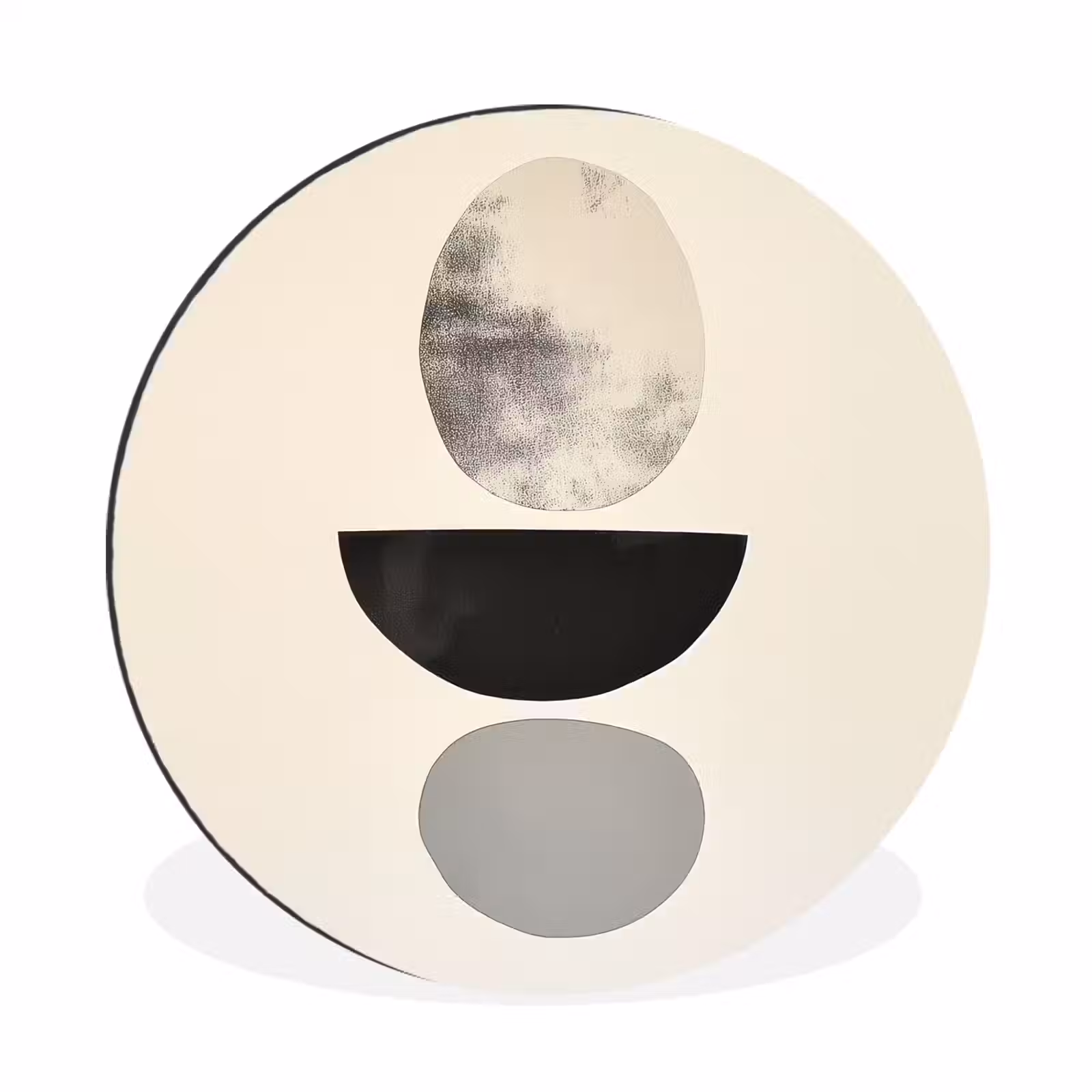 Wandcirkel - Aluminium - Beige - Japandi - Wabi sabi — 1