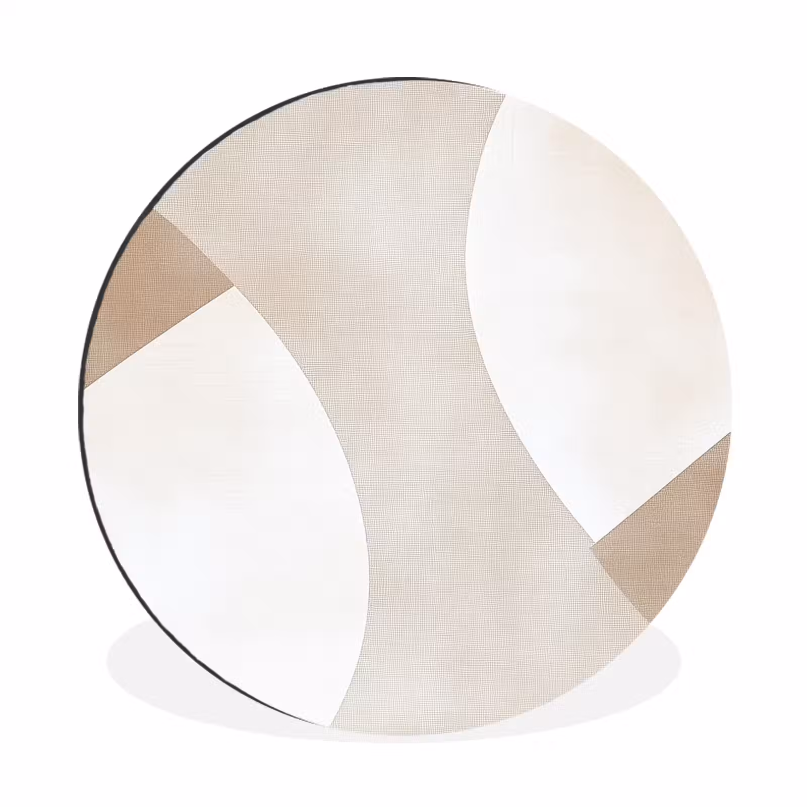 Wandcirkel - Aluminium - Bruin - Japandi - Abstract — 1
