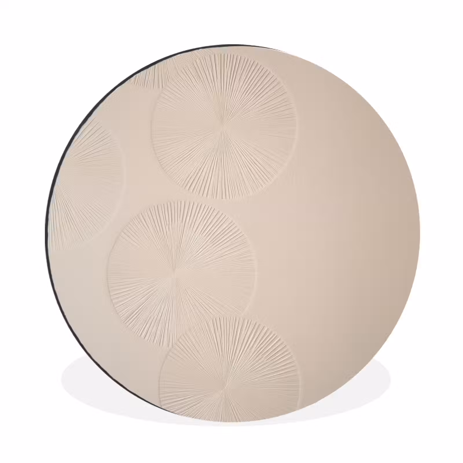 Wandcirkel - Aluminium - Japandi - Beige - Modern — 1
