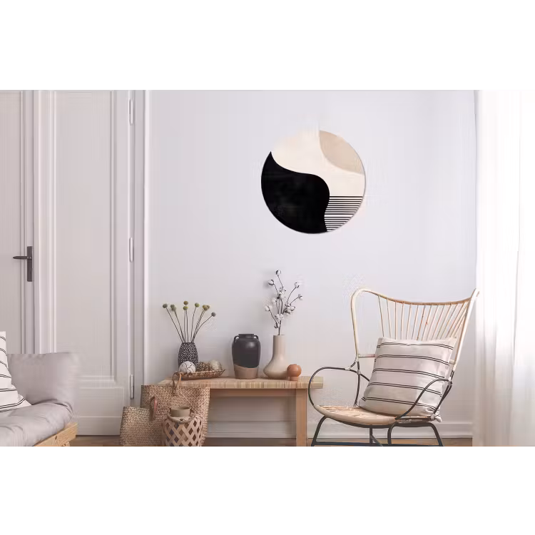 Wandcirkel - Aluminium - Abstract - Japandi - Beige - Modern — 2